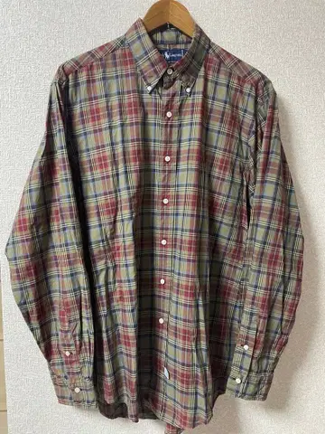 랄프 로렌 체크 무늬 BD 셔츠 90s 중고 빅 사이즈