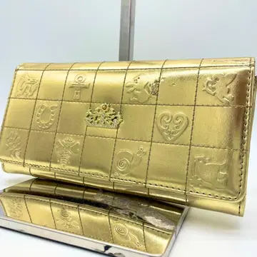 수정원 장지갑 밀리오 골드 행운 패턴 왕관 참 히브리어 금전운