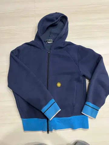 Mizuno 네이비 풀 집업 후드티