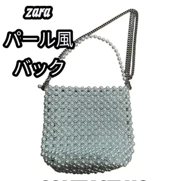 [ 새상품급 ] ZARA 펄 비즈 장식 2way 파티 백
