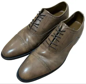 REGAL 가죽 스트레이트 팁 내봉식 브라운 드레스 슈즈 25EE