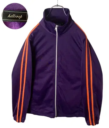 굿 디자인 구제 의류 퍼플 x 오렌지 컬러링 저지 트랙 자켓