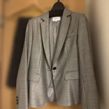 UNTITLED 그레이 실크 혼방 자켓 그린 라벨 팬츠 세트