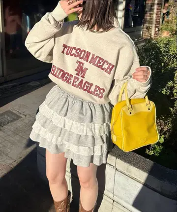 ciaopanic 차오패닉 칼리지 로고 슈퍼 BIG 맨투맨