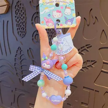 산리오 귀여운 스타일리시 키링 스마트폰 스트랩 쿠로미