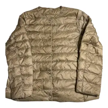 UNIQLO 베이지 다운 자켓 단추식 X L 사이즈 새상품급