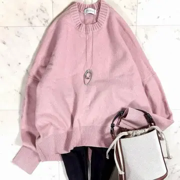 새상품급 투모로우랜드 카네코 아야 콜라보 울 캐시미어 니트 풀오버 L