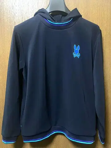 Psycho Bunny 후드 부착 네이비 후드티