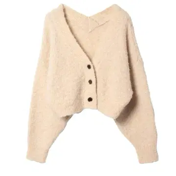 eimy istoire 부클 니트 가디건 베이지