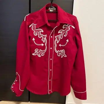 H BAR C California Ranchwear 웨스턴 셔츠 빨간색