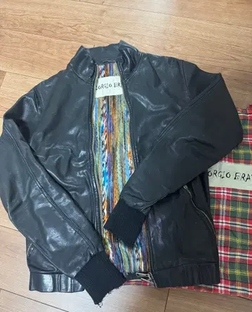 조르지오 브라 블랙 가죽 자켓