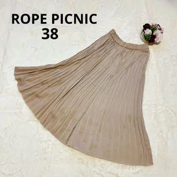 로페피크닉 플리츠 스커트 롱 기장 핑크 베이지 성숙/러블리 가을/겨울 M