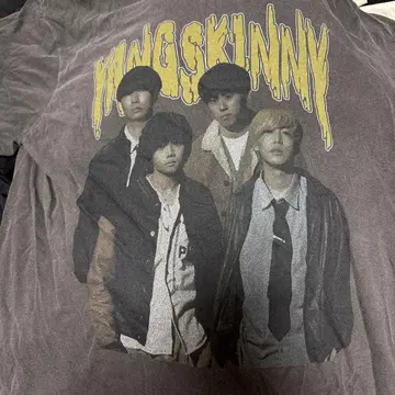 영 스키니 그레이 T셔츠 L