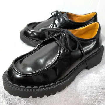 UNIQLO:C 레이스업 슈즈 24cm 블랙 에나멜