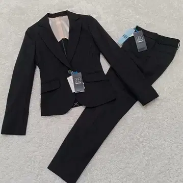 새상품 P.S.FA 여성 수트 셋업 스트레치 워셔블 블랙