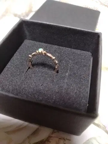 K10 오팔 다이아몬드 반지