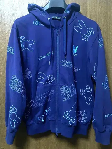 PSYCHO BUNNY 네이비 풀 집업 후드티