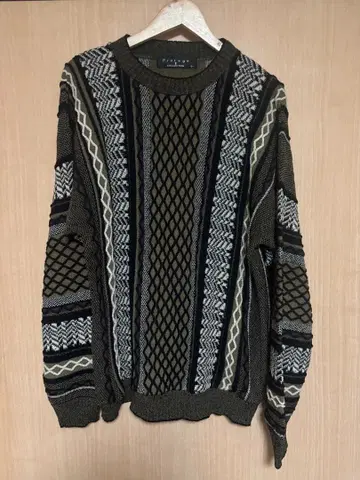 90s Protege 컬렉션 올 패턴 3D 니트 USA 제조