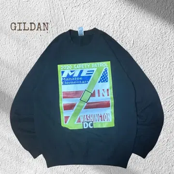 GILDAN 맨투맨 USA 로컬 스쿨 프린트 칼리지 아메카지