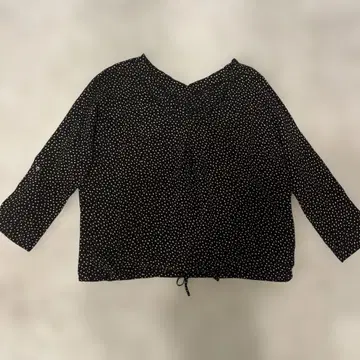 블랙 도트 블라우스 M 노리즈
