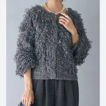 루프얀 니트 가디건 그레이 니트