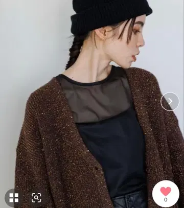 JEANASIS 라메 스팽글 카타아제 V 가디건