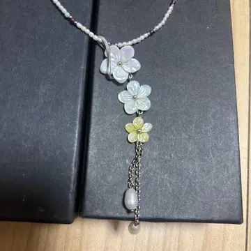 꽃 모티브 담수 진주 목걸이 925 최종 가격 인하 주말 특가