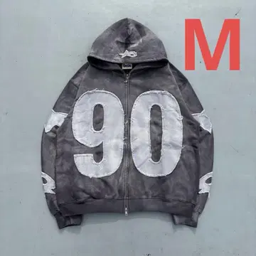 9090 Numbering With Star Logo Zip Hoodie