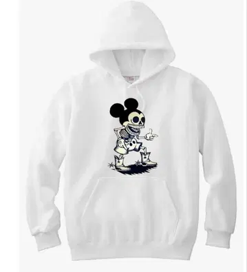 남녀 공용 해골 스컬 패러디 후드티