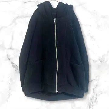 헤더 후드 부착 아우터 블랙 보아 후드티 Free 가을/겨울 루즈핏