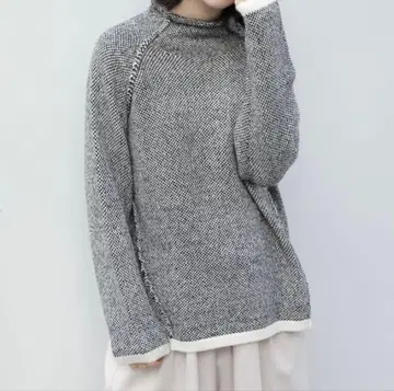 studioCLIP 5게이지 아웃 링킹 하이넥 풀오버 스웨터