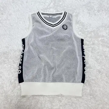 and per se 골프웨어 메쉬 니트 베스트 V넥 M 사이즈