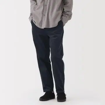 새상품 무인양품 코듀로이 이지 팬츠 신사 S 다크 네이비