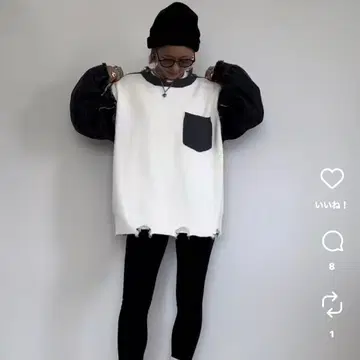 시마무라(anna) 배색 니트