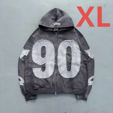 9090 Numbering With Star Logo Zip Hoodie