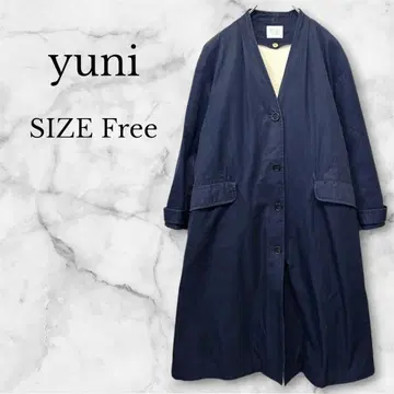 유니 노카라 코트 라이너 포함 A라인 보아 내추럴 심플