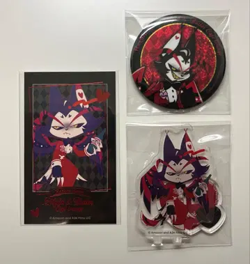 해즈빈 호텔 알래스터 애니카페 캔뱃지 아크릴 스탠드 금박 카드