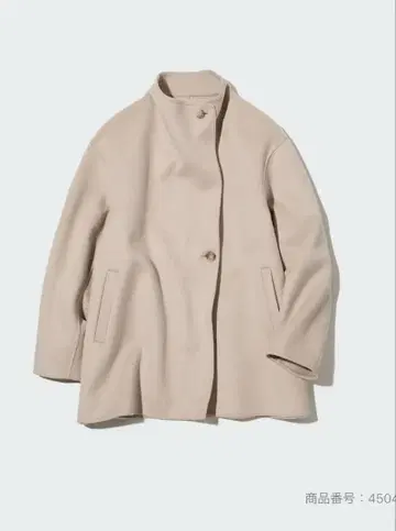 [ 새상품급 ] 유니클로 더블 페이스 숏코트 S 베이지