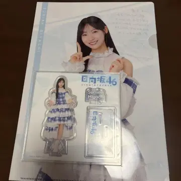 히나타자카46 미야치 스미레 로손 제일복권 클리어 파일 + 아크릴 스탠드