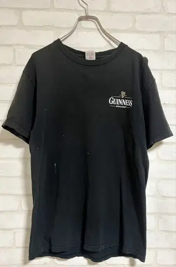 GUINNESS 블랙 T셔츠 샴록 디자인 남성용 반팔