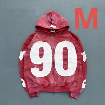 9090 넘버링 스타 로고 집 후디