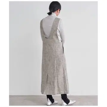 yuni 슬라브 네프 트위드 오버롤 스커트