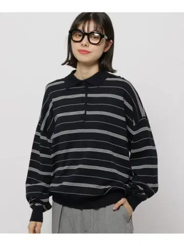 [ 새상품 ] niko and 보더 폴로 풀오버 네이비,FREESIZE