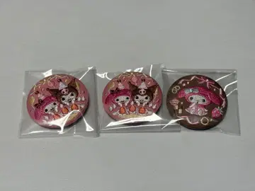 산리오 자수 캔뱃지 3개 세트