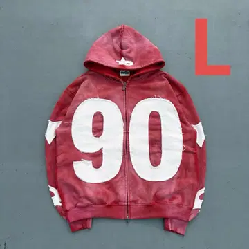 9090 Numbering With Star Logo Zip Hoodie