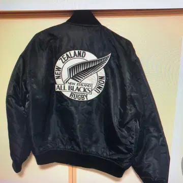 새상품급 Canterbury 캔터베리 올블랙스 바시티 자켓 블루종 L