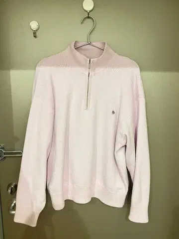 Polo 옅은 핑크 긴팔 스웨터