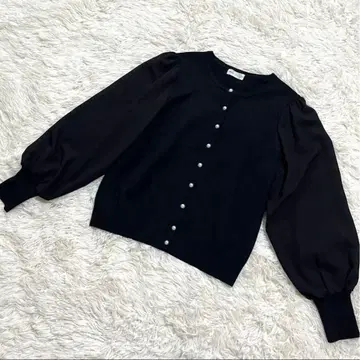 EPOCA THE SHOP 펄 버튼 가디건 니트 M 사이즈 블랙