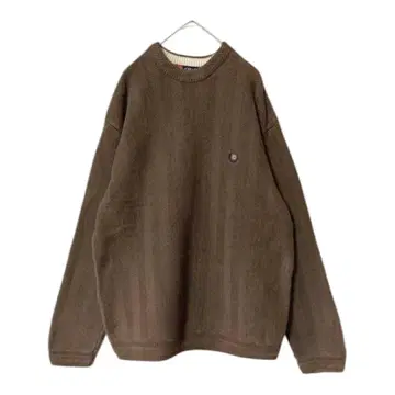 [ CHAPS ] 로고 자수 니트 어스 컬러 브라운 L