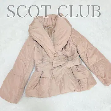 새상품급 스콧 클럽 숄카라 다운 코트 벨트 포함 경량 셔링